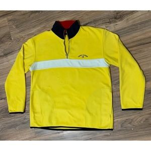 Vintage Tommy Hilfiger Fleece 1/4 Zip Spell Out Pullover Jacket Size XL